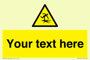 Custom warning thin ice